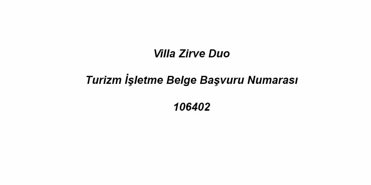 Villa Zirve Duo 34